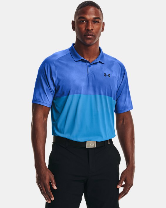 Men's UA Iso-Chill Afterburn Polo, Blue, pdpMainDesktop image number 0